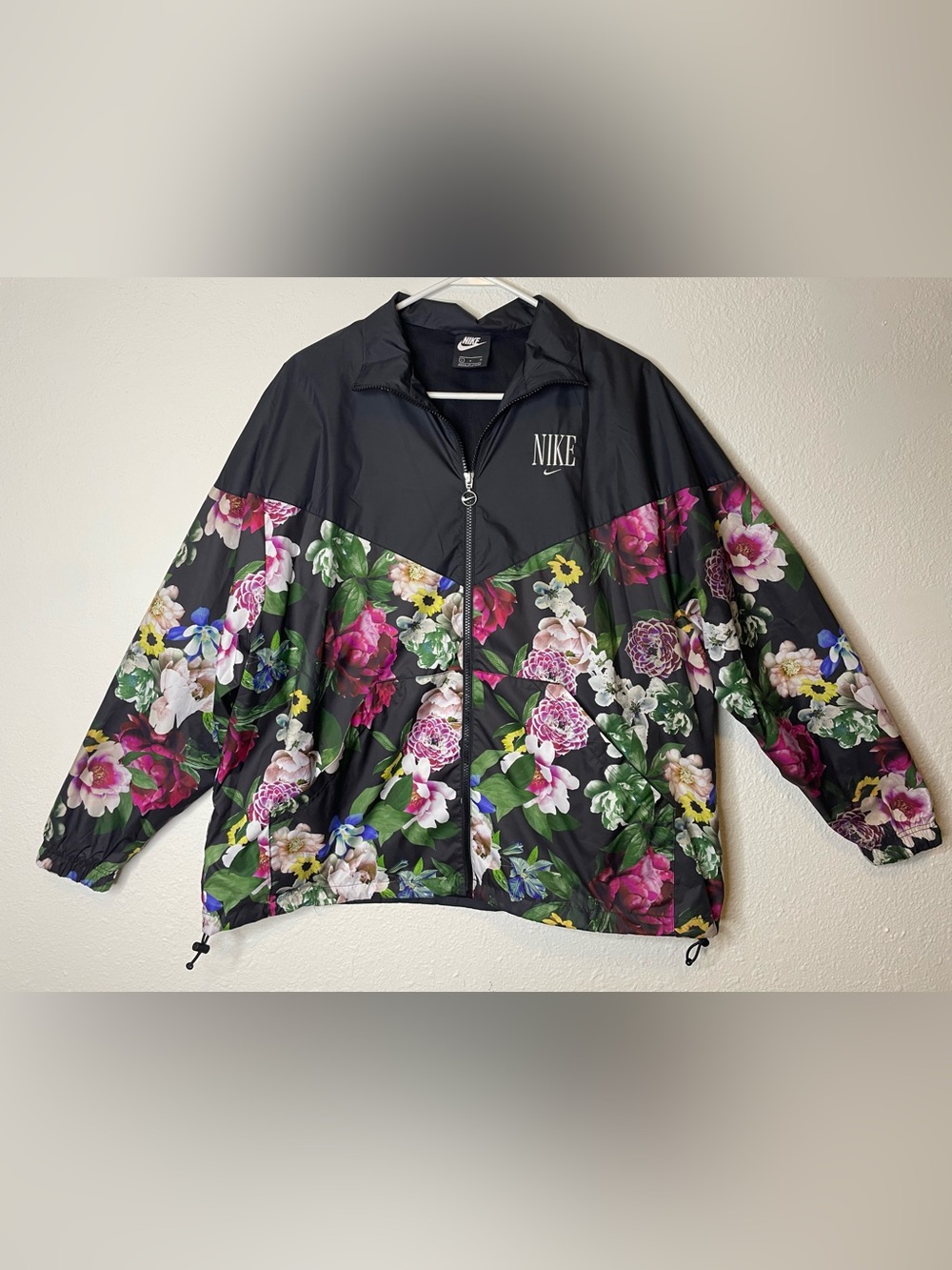 Nike Black Floral Print windbreaker jacket